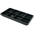 Black 8 Slot Travel Charms Pocket Watch Display Tray Insert