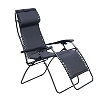 Faulkner Standard Recliner Black Padded with Padded Arms