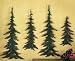4pc PineTree Metal Wall Decor - Lodge decor
