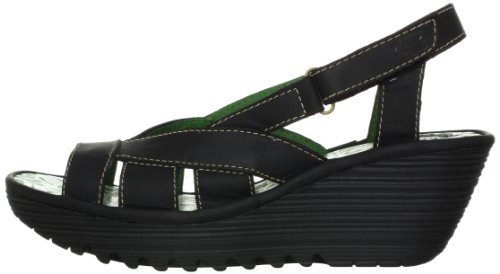 Fly London Yisa Womens Velcro Fastening Sandals Black Patent 4 / 37