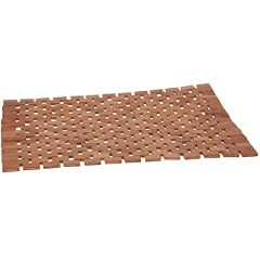 Edle BAMBUS Badematte - 50 x 80 cm - Badvorleger Holz - Badteppich - Matte f�r Bad