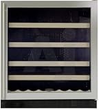 Marvel Chateau Collection 8SBAREWWG 30 Dual Zone Beverage and Wine Refrigerator with 19-Bottle Capacity, 162-Canned Beverage Capacity, 1 Glide-Out Rack, 2 Glide-Out Shelves, 1 Wine Cradle and Electronic Controls w/ Sentry System: White Cabinet and Frame
