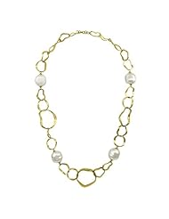 Majorica Jewelry 17-inch/White-Pearl Vermeil Chain Necklace