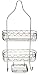 Aquatico Zig Zag-Style 2 Tier Shower Caddy, Antique Brass