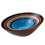 Precidio 5-Piece Nesting Serving Bowl Set, Natural Tones