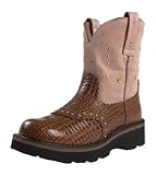 Ariat Gem Baby Boots Cowboy Boots 7 Copper Gator Print Coral - 16427