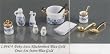 Reutter Porcelain Miniature Blue Gold Stove Top Set