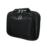 CaseCrown Double Memory Foam Thin Netbook Case Bag With Front Pocket (Checkered) to Carry the Dell Inspiron Mini iM1012-571OBK 10.1-Inch Netbook