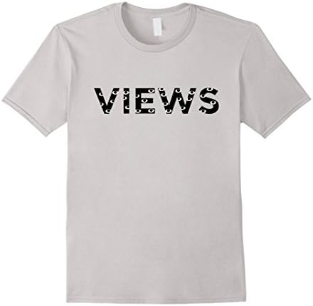 Men's Views t shirt Medium Silver