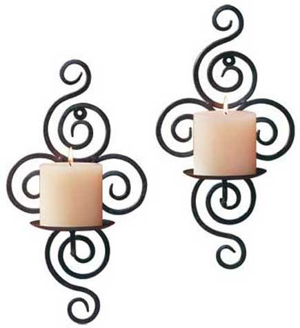 Scrollwork Candle Sconces