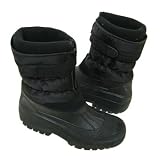 Womens Black Winter Warm Waterproof Comfort Rain Snow Boots