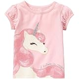 GYMBOREE(ジンボリー) ユニコーン スパークル ティ プリンセス ピンク トップス半袖Tシャツ 6～12ヶ月【並行輸入】