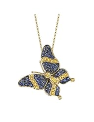 14k Yellow Gold 0.45 Ctw Tsavarite Butterfly Pendant