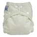FuzziBunz Perfect Size Cloth Diaper, White, Size Medium 15-30 lbs