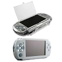 Clear White Soft Silicone Skin Case + Hard Crystal Case for Sony PSP 2000 3000