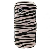 Hard Snap-on Shield RUBBERIZED With BLACK WHITE ZEBRA Design Faceplate Cove ....
