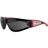 Bobster Shield II Adult Frameless Designer Sunglasses - Red/Smoke