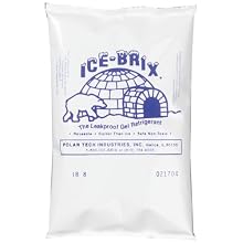Polar Tech IB6 Ice Brix Leakproof Viscous Gel Refrigerant Poly Pack, 4" Length x 6" Width x 3/4" Thick (Case of 48)