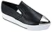 Womens Metal Cap Pointed Toe Slip-On Platform Slip-on Sneakers
