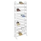 Whitmor 30-Pair Shoe Rack - White