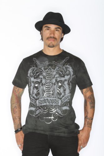 Red Chapter Mens Strength Courage Ambigram Shirt Green Size: Large