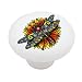 Mosaic Butterfly Decorative High Gloss Ceramic Drawer Knob