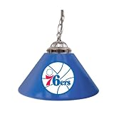 Trademark Poker NBA1200-PH Philadelphia 76ers NBA Single Shade Bar Lamp - 14 inch