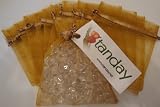 Tanday 150 Old Gold Sheer Organza Gift Bags 6X9