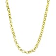 Beautiful 14 Karat Yellow Gold 18" Italian Rolo Chain Necklace
