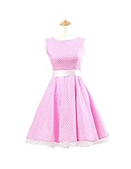 Polka Dot Print Vintage Cotton Evening Dress/Prom Dress/Wedding Party Dress 