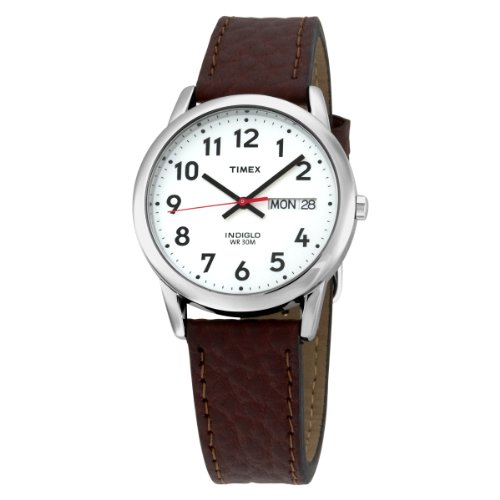 Timex Men's Easy Reader Brown Leather Watch - T20041