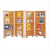 MOBILE LIBRARY BOOKCASE - 4 SECTIONS