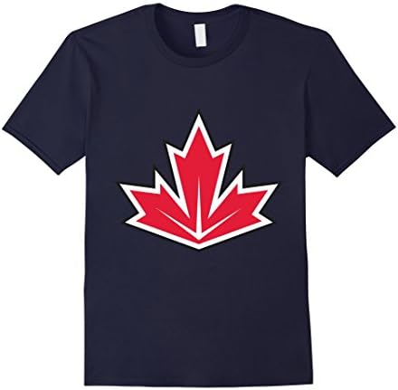 Men's Team Canada Hockey TShirt -  Flag Hockey fans World Cup Large Navy