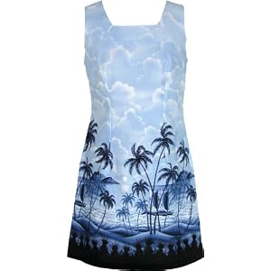 Short Tank Dress - Pineapple's View A-Line Hawaiian Aloha Above the Knee Length Dress - Regular and Plus Size
