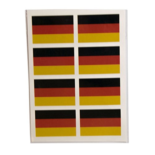 Fanartikel, Fanset Deutschland EM, WM, Fanpaket zur Europameisterschaft 2016, Schminke, Fahnen, Brille, Pfeife, Hut, Autofahne, Bandana, Tattoos, Fingernägel, Caxirola … (Tattoo-Sticker)