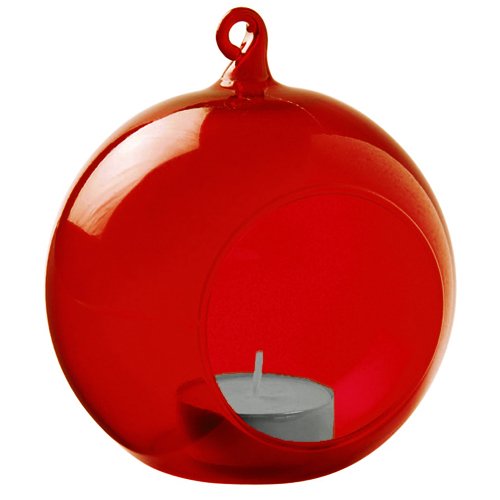 BAUBLE - Glass Hanging Garden Tealight Holder 