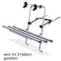 Hecktr&auml;ger LOGIC Fahrradtr&auml;ger 3 Fahrr&auml;der CLIP-ON-System mit Schienen
