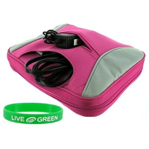 MSI Wind U120 10-Inch Netbook Carrying Bag Case - Magenta / Grey