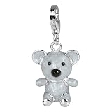 SilberDream Charm koala bear enamel, 925 Sterling Silver Charms Pendant with Lobster Clasp for Charms Bracelet, Necklace or Charms Carrier FC608
