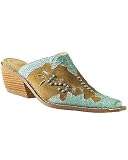 Embellished suede mule