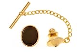 14K Yellow Gold Onyx Tie Tack