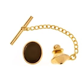 14K Yellow Gold Onyx Tie Tack