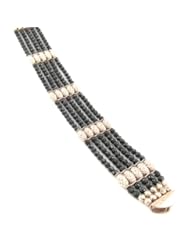 Officina Bernardi 5-Row Black and Rose Bracelet