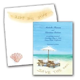 Brides Save the Date Wedding Invitation with Coordinating Envelope - Package of 25