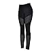 Lookatool Women High Waist Fitness Yoga Sport Pants Nine Points Leggings (S, Black)