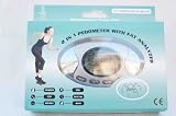 Exclusive 2 in 1 Stylish Silver Walking Step Pedometer with Fat Analyser Analyser Technology + Calorie Counter + Clock with Alarm