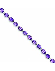 Genuine .925 Sterling Silver Amethyst Bracelet 12.2 Grams . 100% Satisfaction Guaranteed.