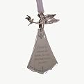 Angel Friend Touches Heart Ornament - Goldtone