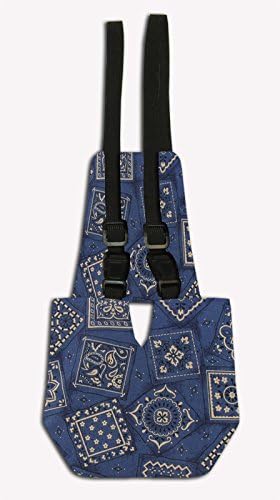 Chicken Diaper - Blue Bandana - Made in USA (Standard: 6" - 12")