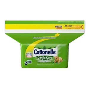 Cottonelle Gentle Care Moist Wipes, with Aloe & E, Refills Case of 4/84s (336 ct)